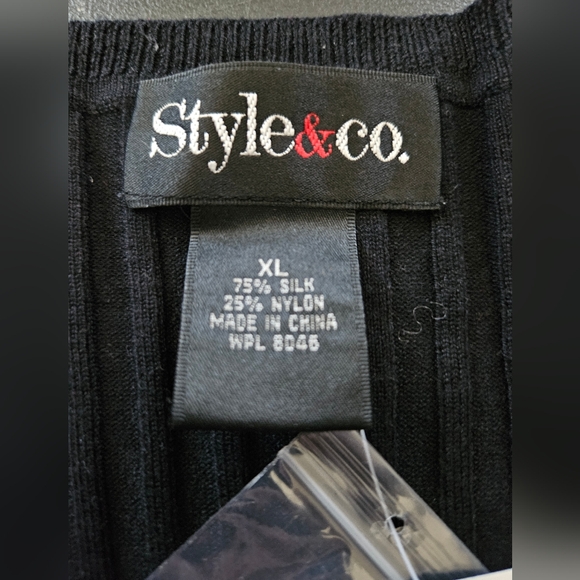 NWT - Silk Blend Style&Co. Black Jersey - Size XL - Picture 4 of 8